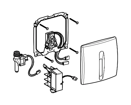 Заказать Система электронного управления смывом писсуара, питание от сети Geberit Basic 115.817.46.5 в магазине сантехники Santeh-Crystal.ru