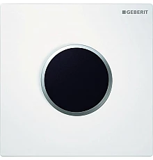 Система электронного управления смывом писсуара, питание от сети, защитная крышка типа 10 Geberit белый/матовый хром 116.025.KL.1