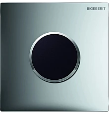 Система электронного управления смывом писсуара, питание от сети, защитная крышка типа 10 Geberit матовый хром/глянцевый хром 116.025.KN.1