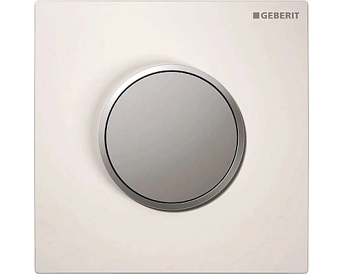 Приобрести Система пневматического управления смывом писсуара, смывная клавиша типа 10 Geberit белый/матовый хром/матовый хром 116.015.KL.1 в магазине сантехники Santeh-Crystal.ru