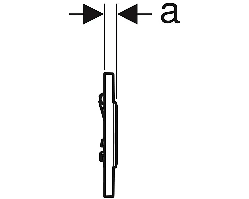 Купить Система пневматического управления смывом писсуара, смывная клавиша типа 10 Geberit черный/глянцевый хром/черный 116.015.KM.1 в магазине сантехники Santeh-Crystal.ru
