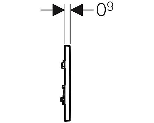 Заказать Система пневматического управления смывом писсуара, смывная клавиша типа 30 Geberit матовый хром/глянцевый хром/матовый хром 116.017.KN.1 в магазине сантехники Santeh-Crystal.ru