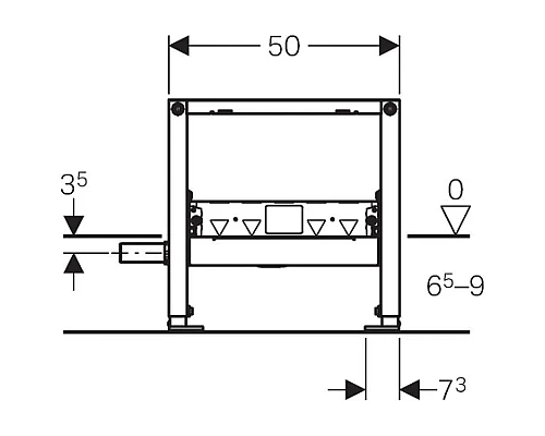 Заказать Монтажный элемент для душа H50, пониженная монтажная высота Geberit Duofix 111.593.00.1 в магазине сантехники Santeh-Crystal.ru