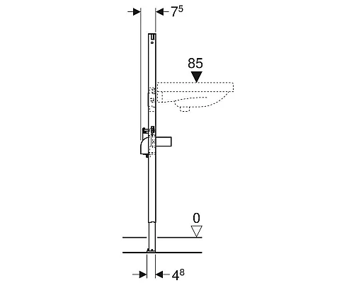 Заказать Монтажный элемент для умывальника, H112, Geberit Duofix 111.551.00.1 в магазине сантехники Santeh-Crystal.ru