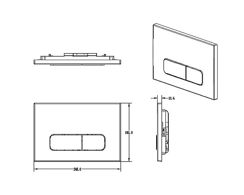Кнопка смыва AltroBagno AltroBagnoPFP002IQ для инсталляции, бронза