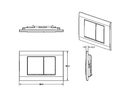Кнопка смыва AltroBagno AltroBagnoPFP001AQ для инсталляции, белый