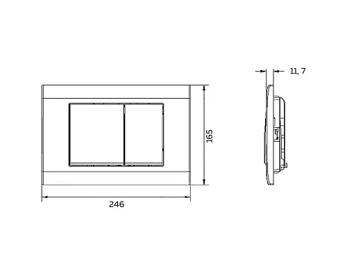 Кнопка смыва AltroBagno AltroBagnoPFP003GQ для инсталляции, золотой матовый