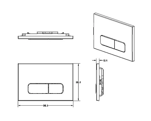 Кнопка смыва AltroBagno AltroBagnoPFP002AQ для инсталляции, белый