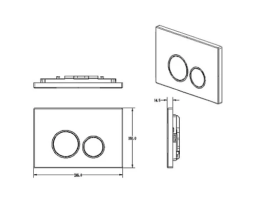 Кнопка смыва AltroBagno AltroBagnoPFP005BQ для инсталляции, хром