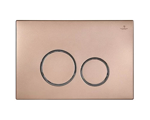 Кнопка смыва AltroBagno AltroBagnoPFP005FQ для инсталляции, розовое золото матовый/хром/розовое золото матовый