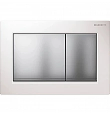 Смывная клавиша Geberit Omega30 белый/матовый хром/матовый хром для двойного смыва 115.080.KL.1