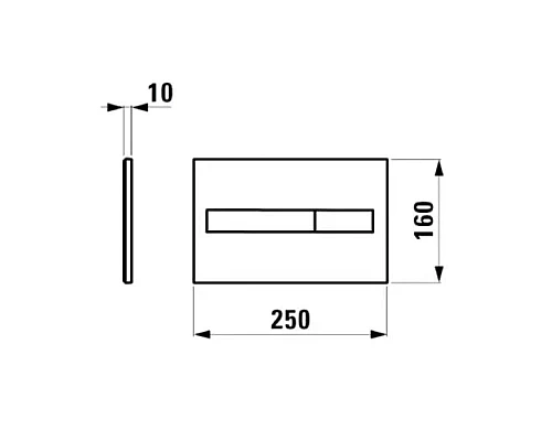 Приобрести Смывная клавиша двухрежимная глянцевый хром Laufen LIS 8.9566.1.004.000.1 в магазине сантехники Santeh-Crystal.ru