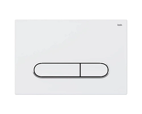 Купить Смывная клавиша IDDIS Unifix белый матовый/глянцевый хром/белый матовый UNI01WCi77 в магазине сантехники Santeh-Crystal.ru