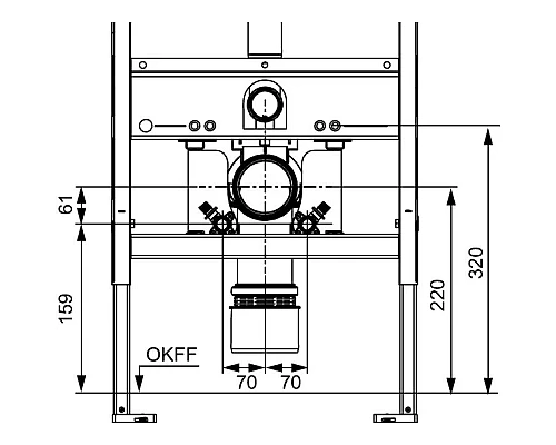 Приобрести Монтажный комплект для установки с застенными модулями сухого монтажа со смывным бачком Uni, Tece TECEone 9880046 в магазине сантехники Santeh-Crystal.ru
