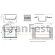 Купить Кухонная мойка серый GranFest Quadro GF-Q560 в магазине сантехники Santeh-Crystal.ru