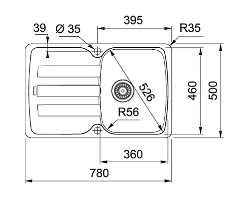 Купить Кухонная мойка Franke Antea AZG 611-78 сахара 114.0537.771 в магазине сантехники Santeh-Crystal.ru