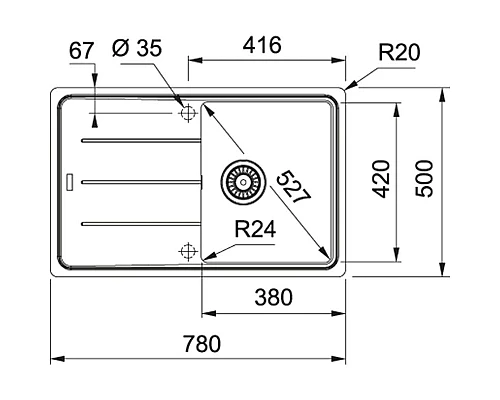 Заказать Кухонная мойка Franke Basis BFG 611 миндаль 114.0313.332 в магазине сантехники Santeh-Crystal.ru