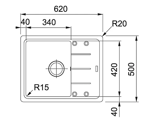 Приобрести Кухонная мойка Franke Basis BFG 611C графит 114.0280.845 в магазине сантехники Santeh-Crystal.ru