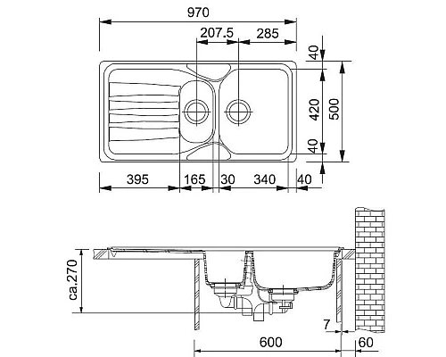 Приобрести Кухонная мойка Franke Calypso COG 651 графит 114.0185.008 в магазине сантехники Santeh-Crystal.ru