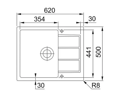 Приобрести Кухонная мойка Tectonite Franke Sirius SID 611-62/44 оникс 114.0489.210 в магазине сантехники Santeh-Crystal.ru