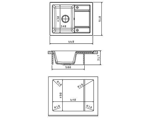 Заказать Кухонная мойка Florentina Lipsi грей 20.155.C0660.305 в магазине сантехники Santeh-Crystal.ru