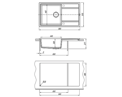 Купить Кухонная мойка Florentina Lipsi мокко 20.130.D0860.303 в магазине сантехники Santeh-Crystal.ru