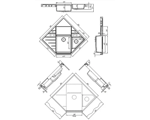 Приобрести Кухонная мойка Florentina Bombay антрацит 20.375.J0900.302 в магазине сантехники Santeh-Crystal.ru