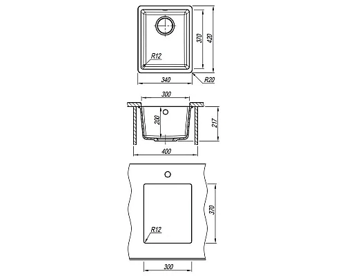 Заказать Кухонная мойка Florentina Vega грей 22.305.A0300.305 в магазине сантехники Santeh-Crystal.ru