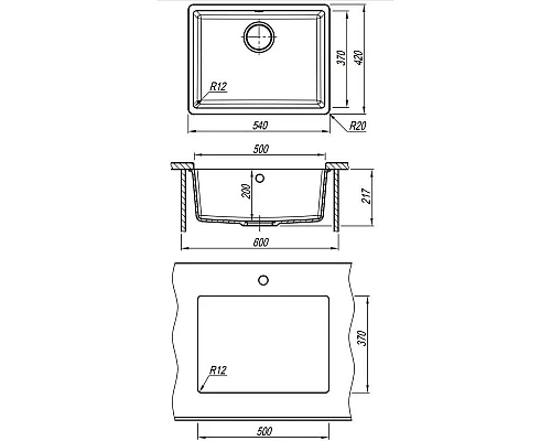 Приобрести Кухонная мойка Florentina Vega антрацит 22.320.D0500.302 в магазине сантехники Santeh-Crystal.ru