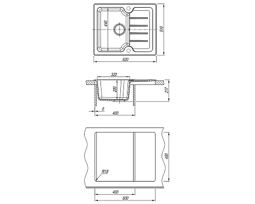 Купить Кухонная мойка Dr.Gans Лора терракота 25.020.A0620.406 в магазине сантехники Santeh-Crystal.ru
