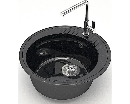 Приобрести Кухонная мойка Marrbaxx Лексия Z6 черный глянец Z006Q004 в магазине сантехники Santeh-Crystal.ru