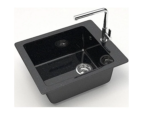 Купить Кухонная мойка Marrbaxx Линди Z8 черный глянец Z008Q004 в магазине сантехники Santeh-Crystal.ru