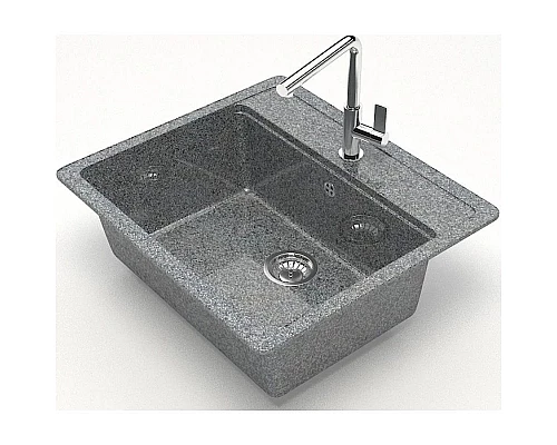 Купить Кухонная мойка Marrbaxx Джекки Z9 темно-серый глянец Z009Q008 в магазине сантехники Santeh-Crystal.ru
