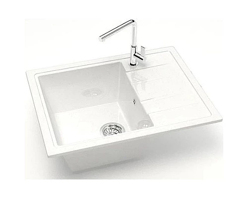 Приобрести Кухонная мойка Marrbaxx Анастасия Z150 белый лёд глянец Z150Q001 в магазине сантехники Santeh-Crystal.ru