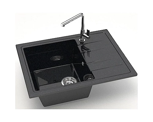 Купить Кухонная мойка Marrbaxx Анастасия Z150 черный глянец Z150Q004 в магазине сантехники Santeh-Crystal.ru