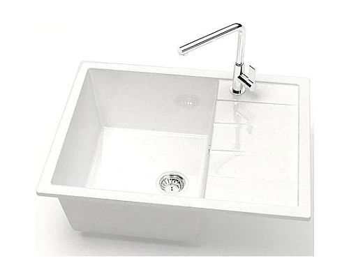 Заказать Кухонная мойка Marrbaxx Катрин Z151 белый лёд глянец Z151Q001 в магазине сантехники Santeh-Crystal.ru