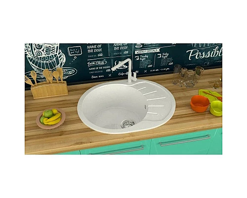 Купить Кухонная мойка Marrbaxx Тейлор Z10 белый лёд глянец Z010Q001 в магазине сантехники Santeh-Crystal.ru