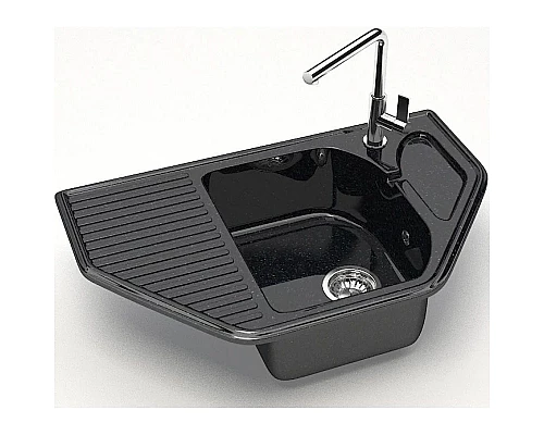 Купить Кухонная мойка Marrbaxx Рики Z22 черный глянец Z022Q004 в магазине сантехники Santeh-Crystal.ru