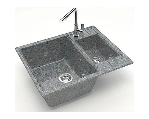 Приобрести Кухонная мойка Marrbaxx Жаклин Z190 темно-серый глянец Z190Q008 в магазине сантехники Santeh-Crystal.ru