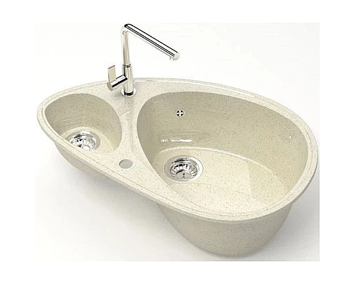 Заказать Кухонная мойка Marrbaxx Эмма Z13 бежевый глянец Z013Q002 в магазине сантехники Santeh-Crystal.ru