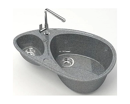 Заказать Кухонная мойка Marrbaxx Эмма Z13 темно-серый глянец Z013Q008 в магазине сантехники Santeh-Crystal.ru