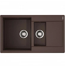 Кухонная мойка Artgranit Omoikiri Daisen 86-2-DC темный шоколад 4993476
