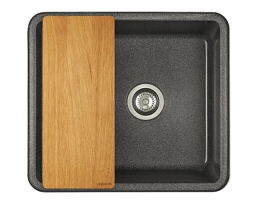 Приобрести Кухонная мойка Акватон Беллис графит 1A724932BS210 в магазине сантехники Santeh-Crystal.ru