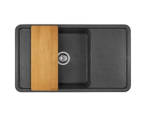Купить Кухонная мойка Акватон Беллис графит 1A724832BS210 в магазине сантехники Santeh-Crystal.ru