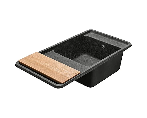 Приобрести Кухонная мойка Акватон Беллис графит 1A725132BS210 в магазине сантехники Santeh-Crystal.ru