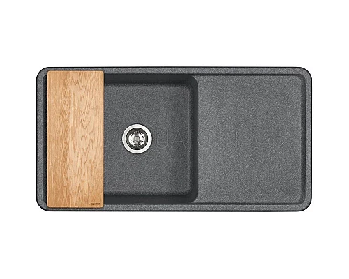 Приобрести Кухонная мойка Акватон Беллис графит 1A725132BS210 в магазине сантехники Santeh-Crystal.ru