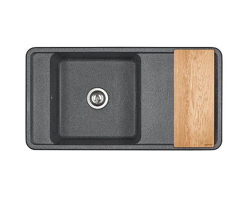 Приобрести Кухонная мойка Акватон Беллис графит 1A725132BS210 в магазине сантехники Santeh-Crystal.ru