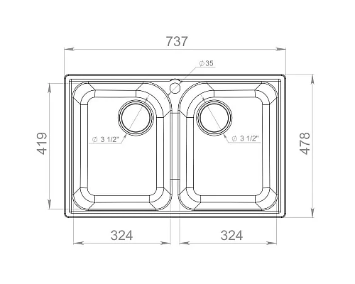 Заказать Кухонная мойка GranFest Quarz песок GF-Z15 в магазине сантехники Santeh-Crystal.ru