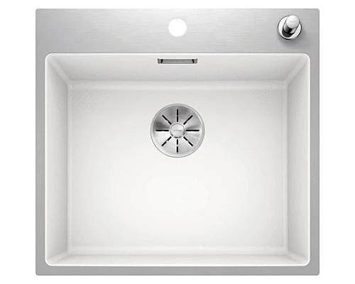 Приобрести Кухонная мойка Blanco Subline 500-IF/A InFino нержавеющая сталь/белый 524112 в магазине сантехники Santeh-Crystal.ru