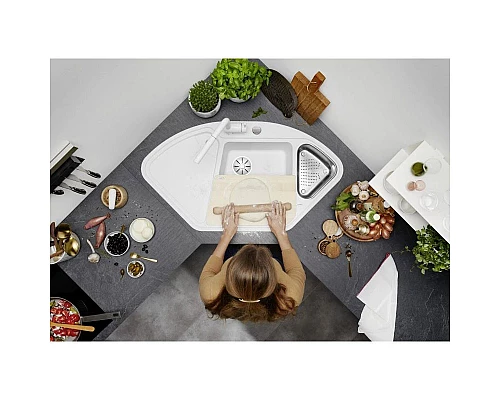 Заказать Кухонная мойка Blanco Delta II InFino алюметаллик 523658 в магазине сантехники Santeh-Crystal.ru